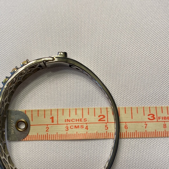 Ethiopian Welo Opal bangle bracelet, 7.25 inches, 25.6 g 925. - Picture 9 of 13